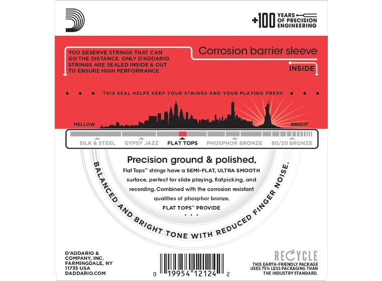 D'Addario EFT17 Phos.Bronze. Flat Top (013-056) 